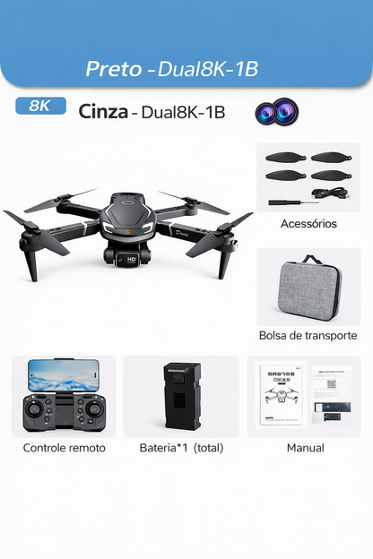 Novo Drone V88 8K Profissional