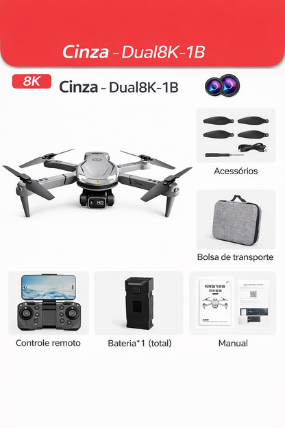 Novo Drone V88 8K Profissional